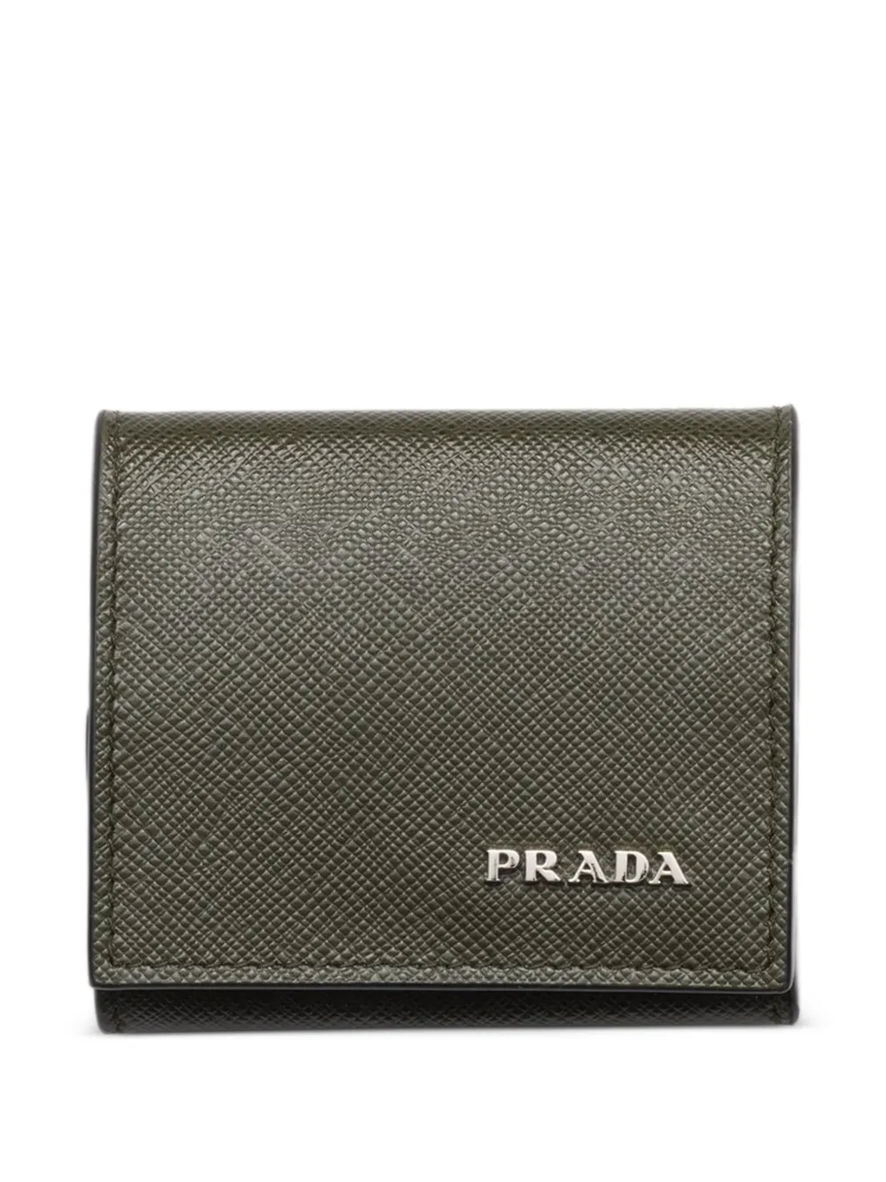 Prada Portamonete in pelle Saffiano - Verde