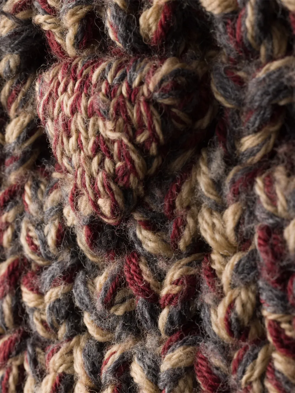 Prada mélange wool knit collar - Bruin