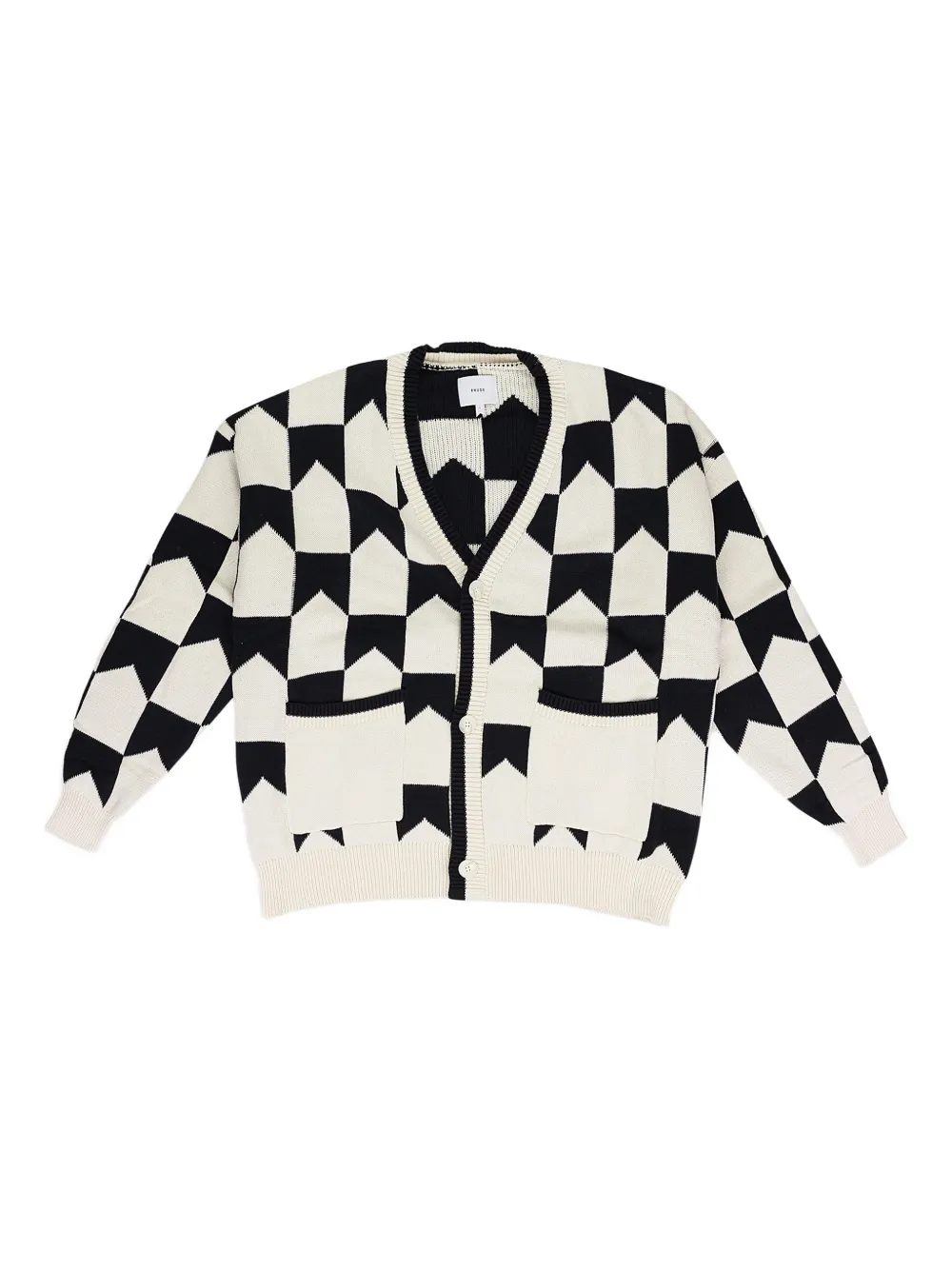 RHUDE checkered cardigan | White | Image 1