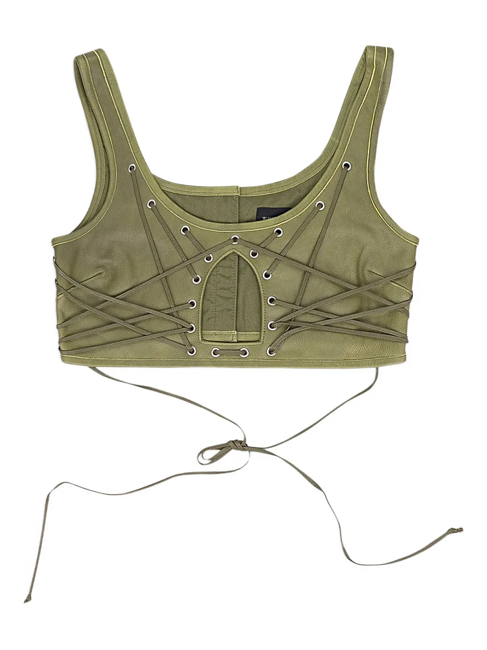 Who Decides War laced crop top - Grün