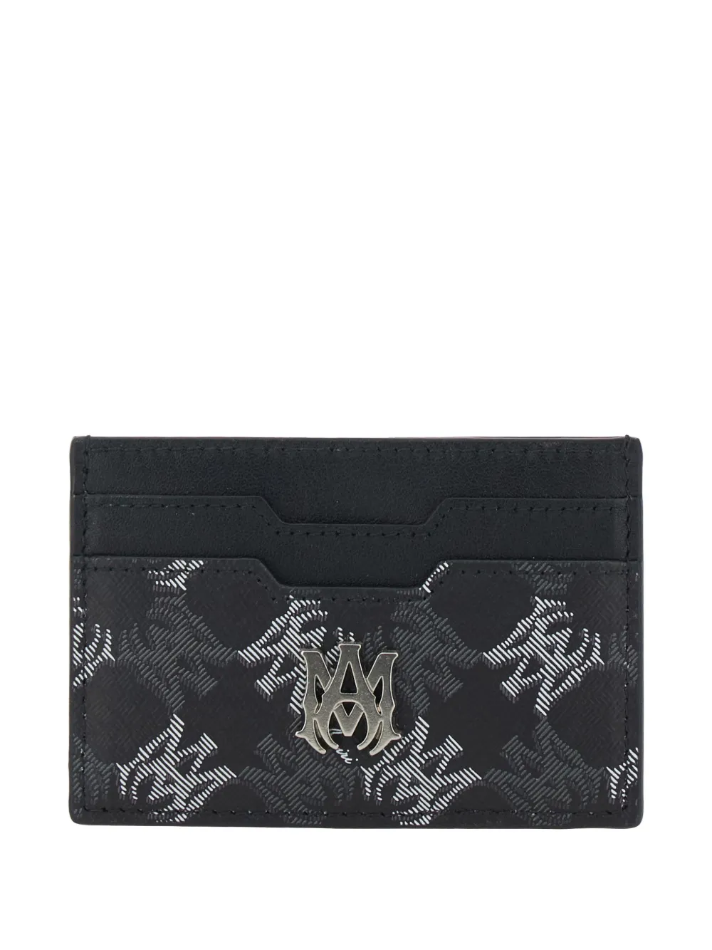AMIRI patterned logo cardholder - Nero