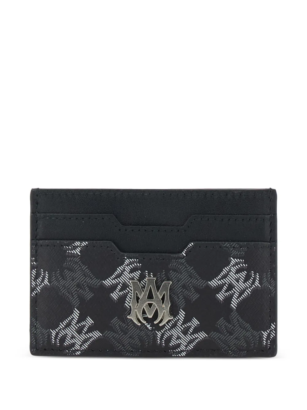 AMIRI patterned logo cardholder - Nero