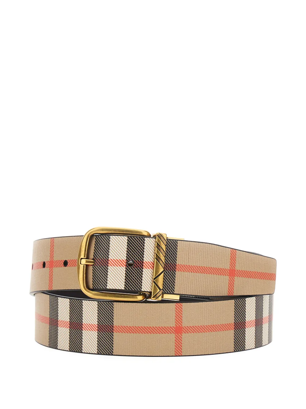 Burberry check print belt - Toni neutri