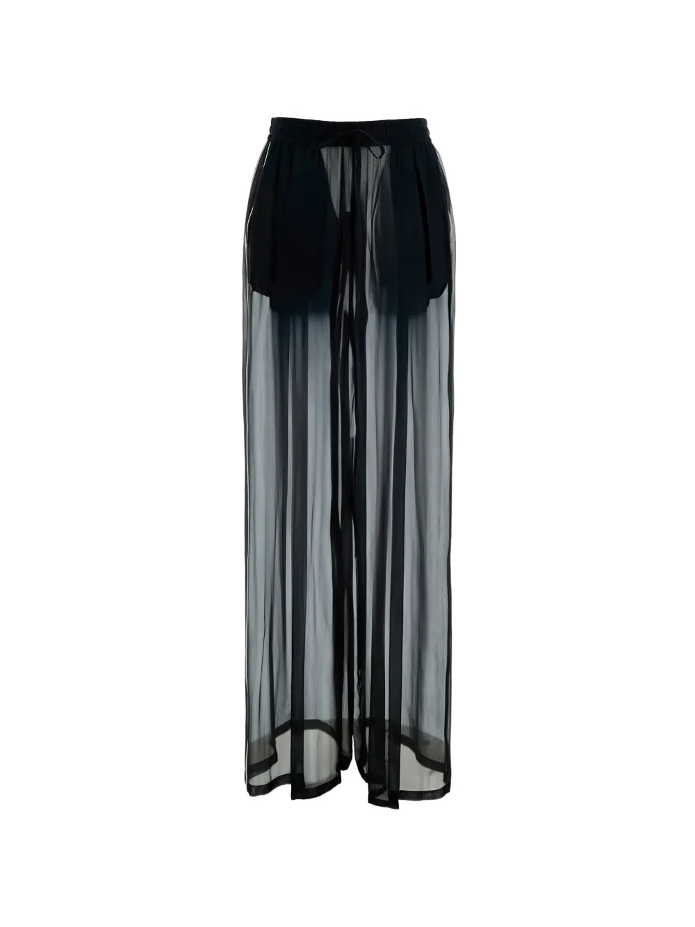 Dolce & Gabbana sheer wide-leg trousers - Black