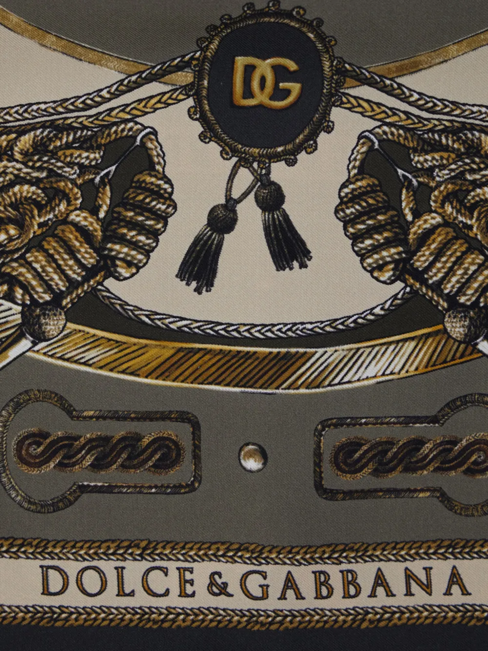 rope-print silk scarf