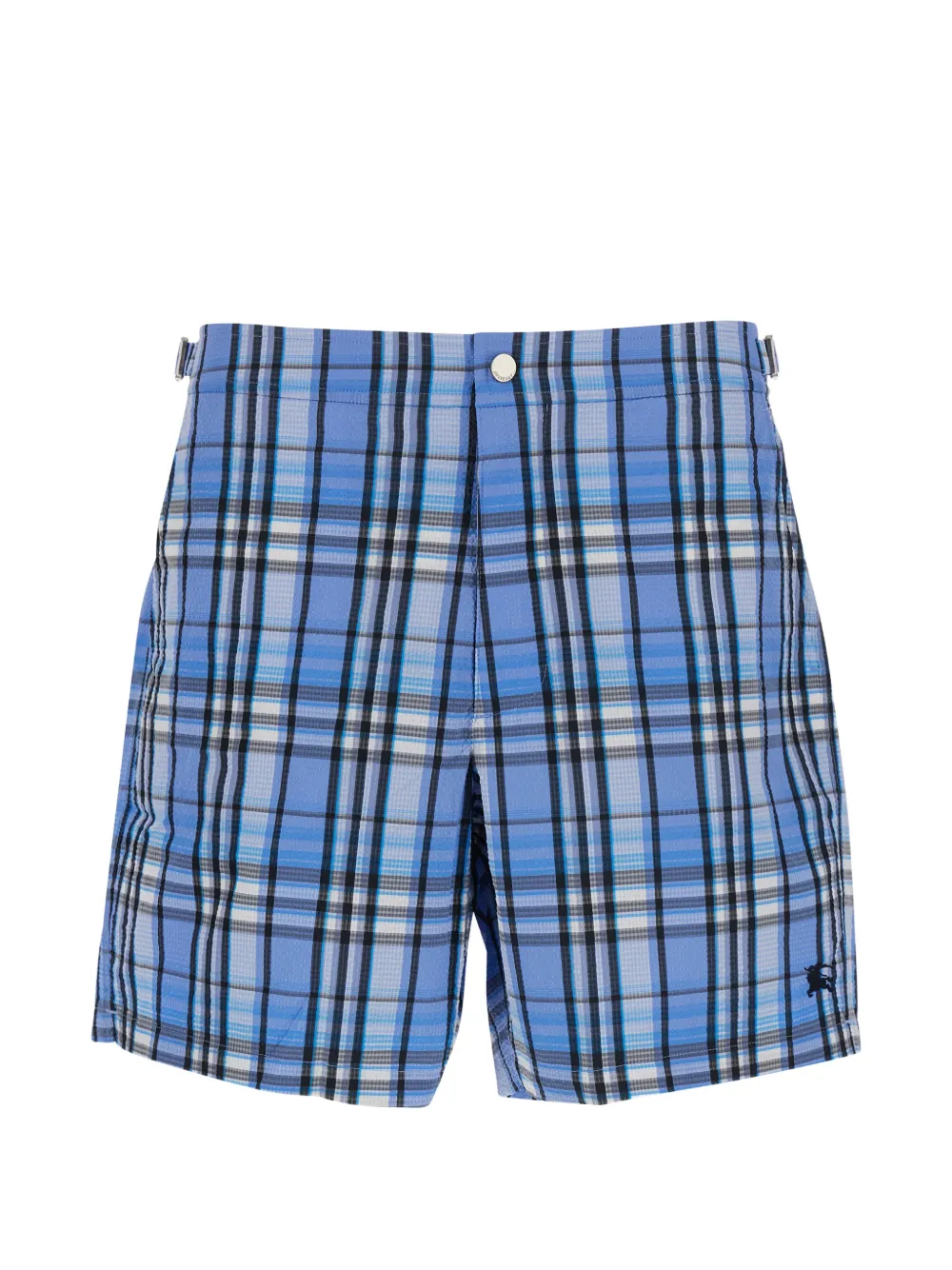 Burberry checked buckled swim shorts - Blau
