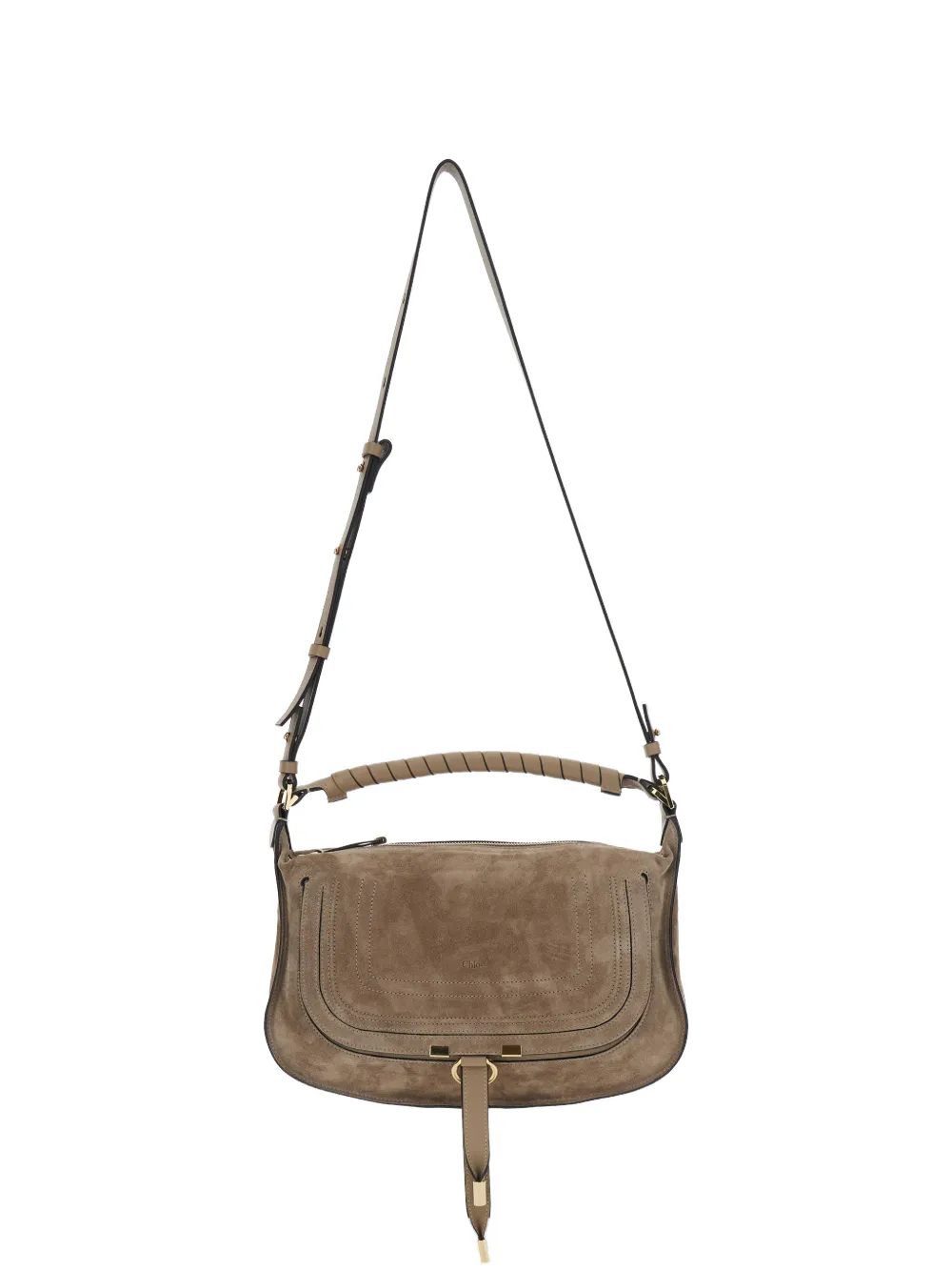 Chloé Marcie suede small shoulder bag - Toni neutri