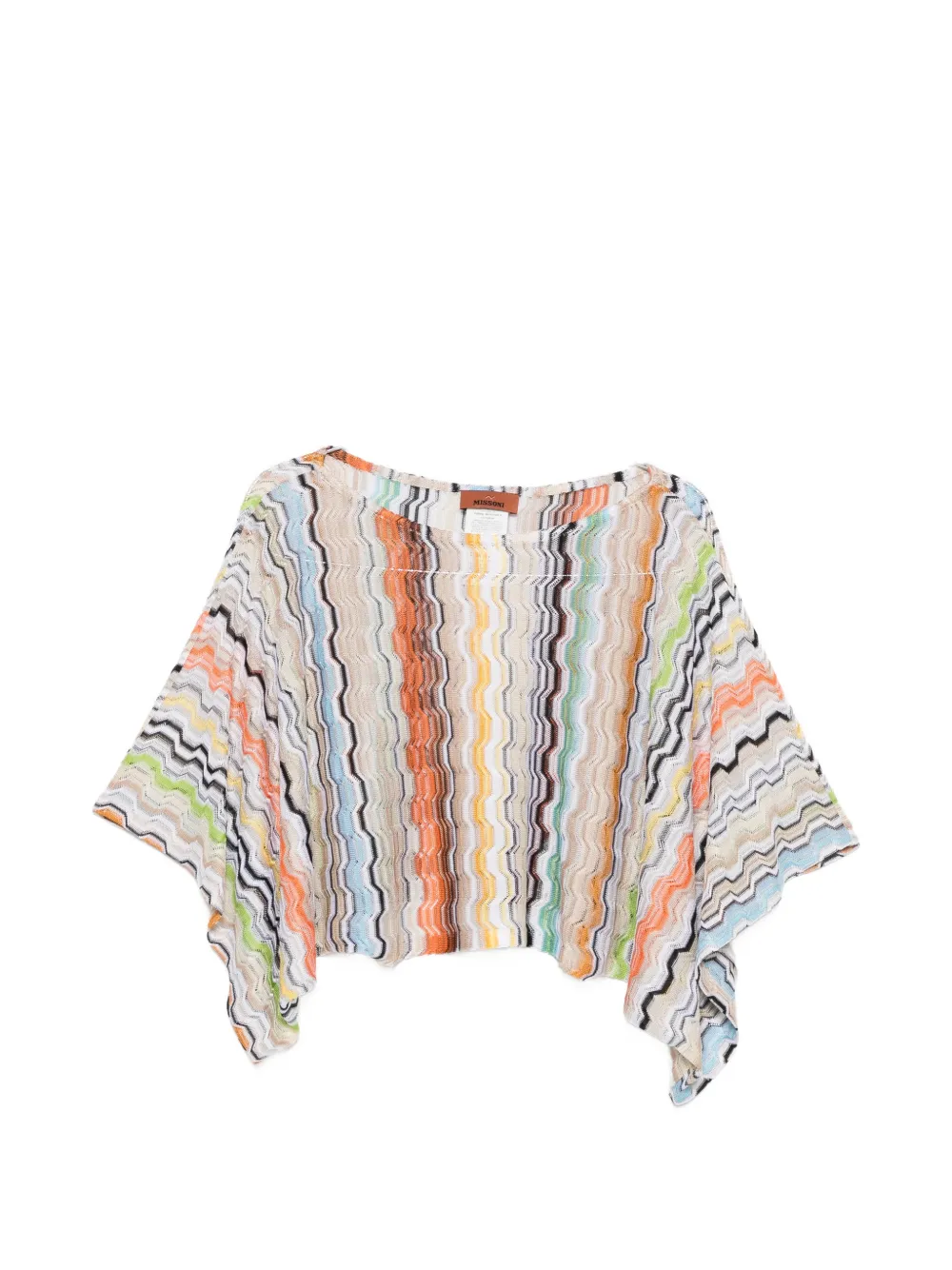 Missoni chevron-knit long-sleeve top - Arancione