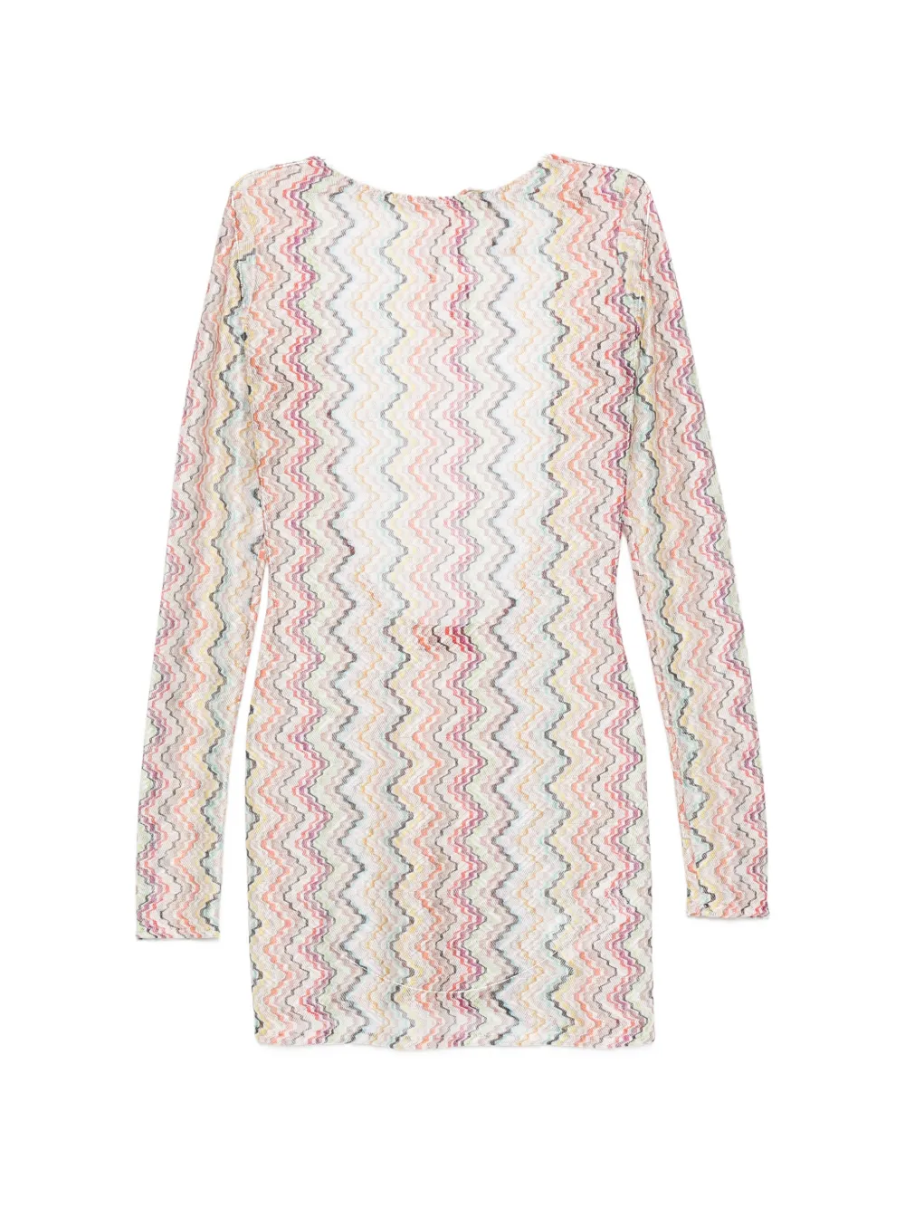Missoni zigzag-knit open-back dress - Neutrals