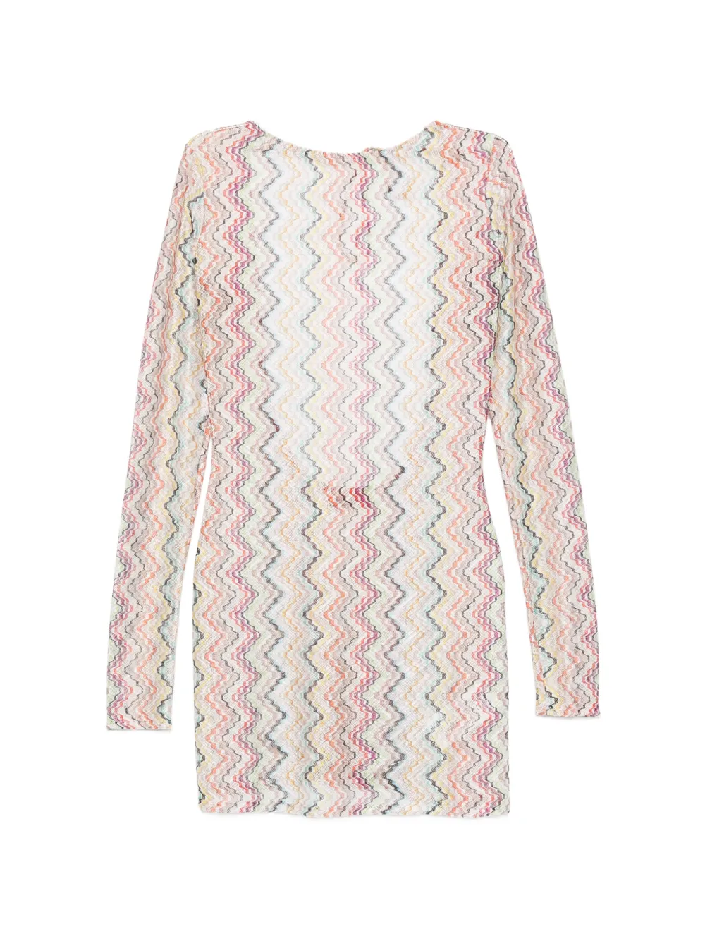 Missoni zigzag-knit open-back dress - Nude
