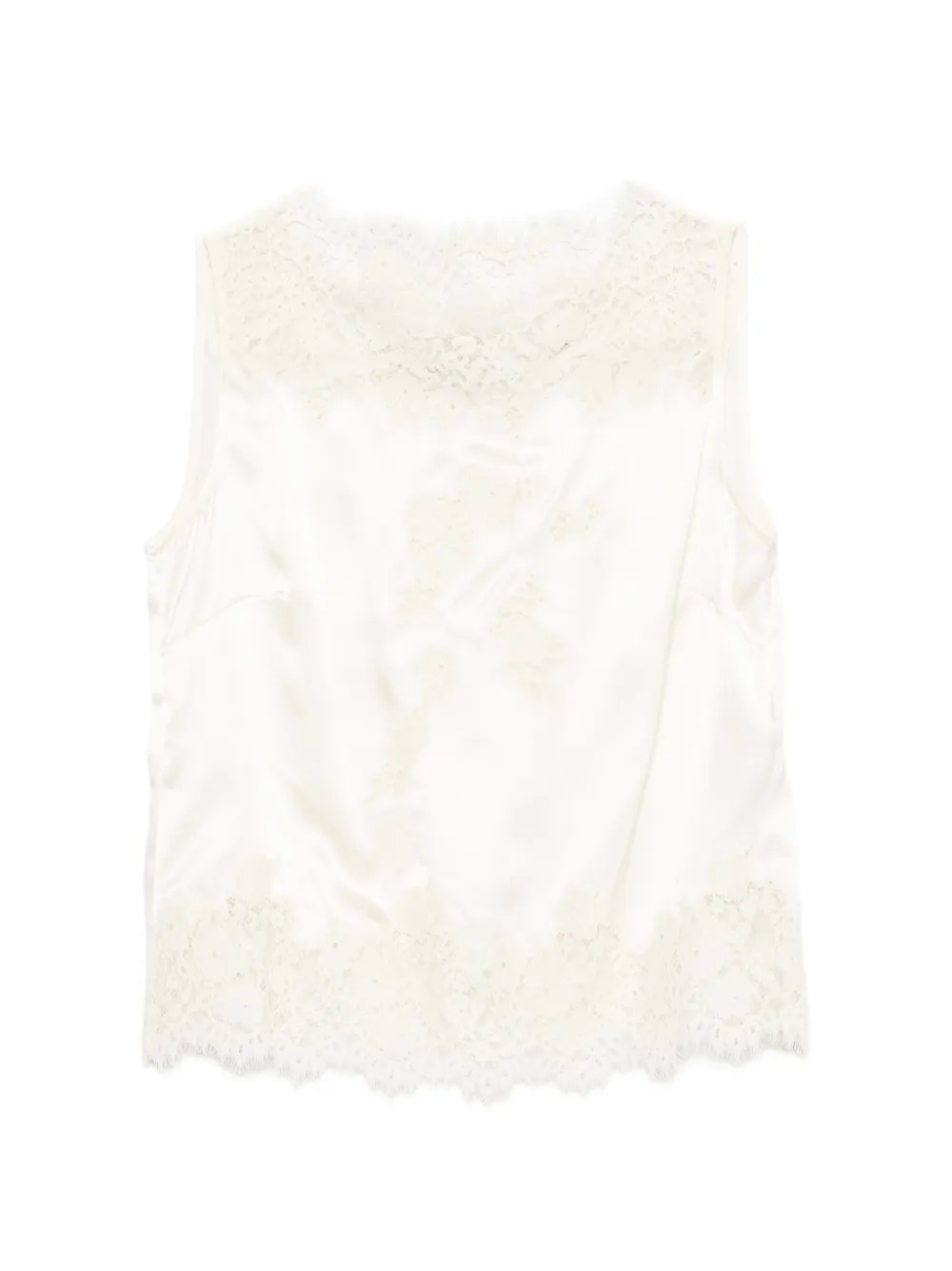 DÔEN Viviane lace-trim blouse - Toni neutri