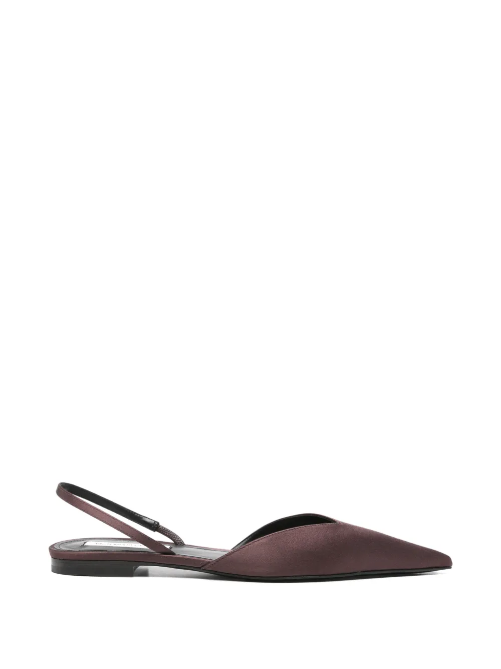 Victoria Beckham Sloan asymmetric satin ballet flats Rood