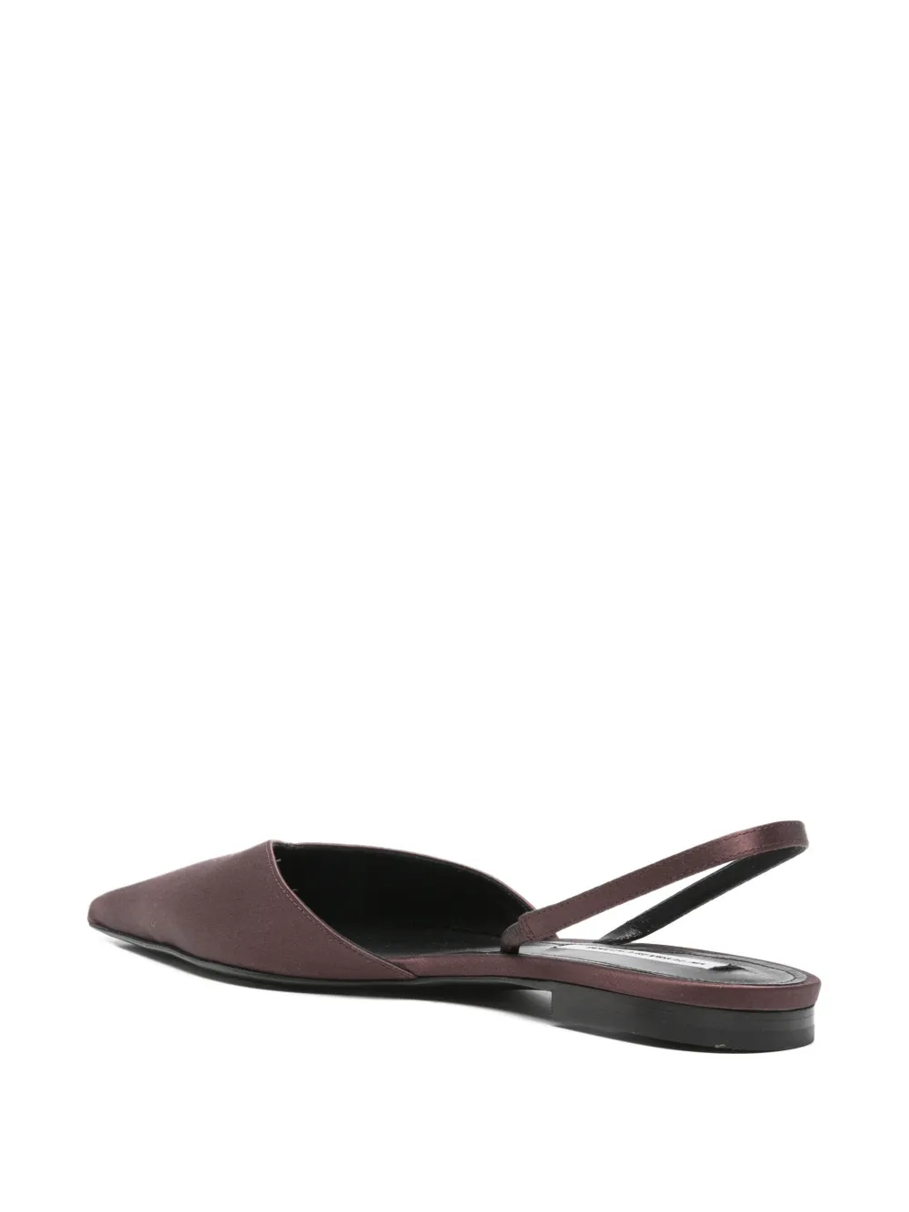 Victoria Beckham Sloan asymmetric satin ballet flats Rood