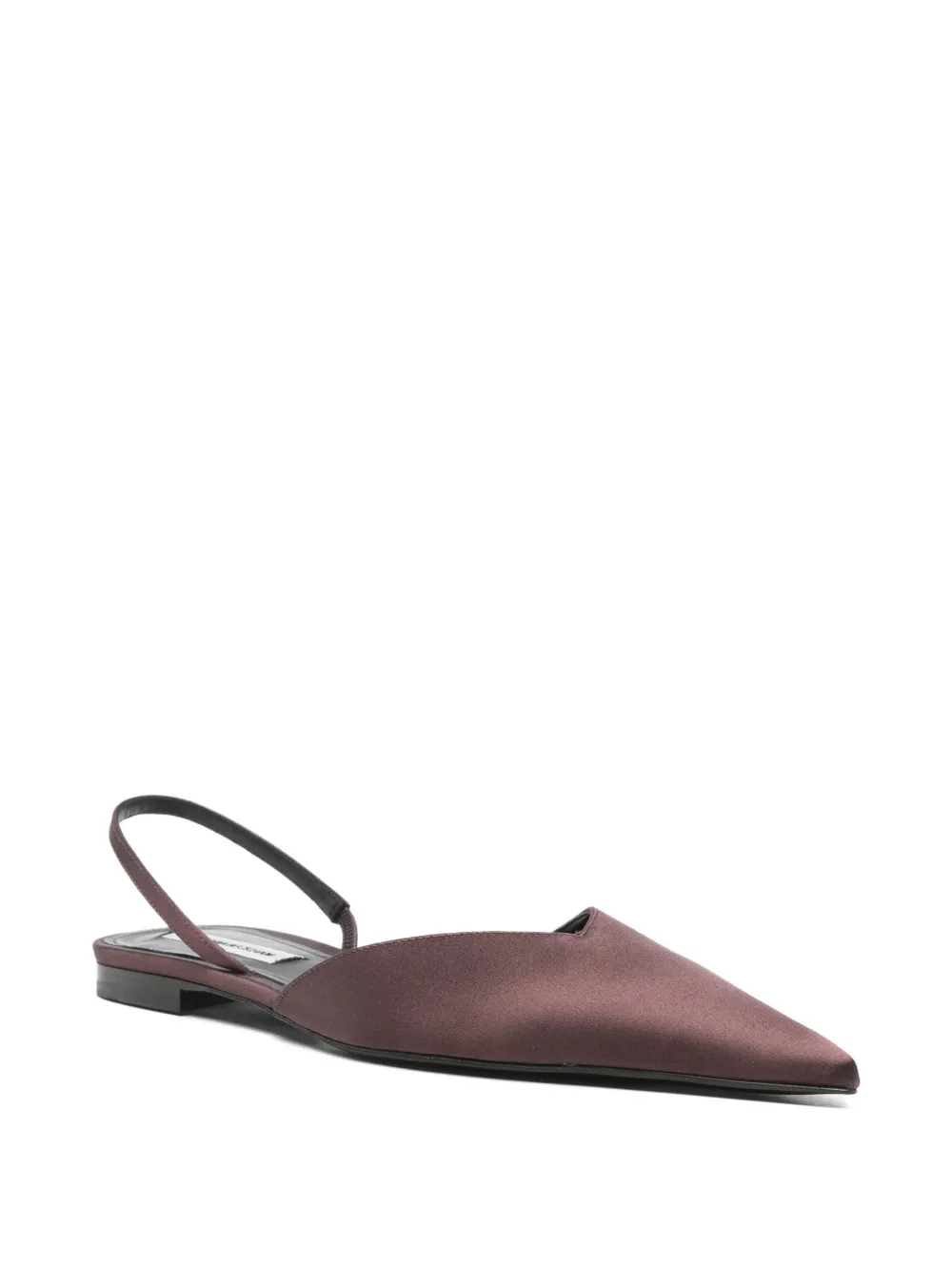 Victoria Beckham Sloan asymmetric satin ballet flats Rood