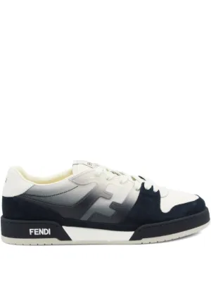 FENDI Match Leather Sneakers | Blue | FARFETCH