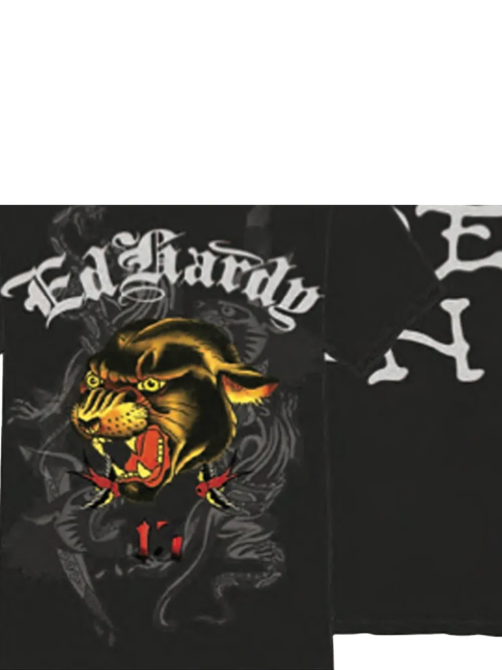 Ed Hardy Panther Head T-shirt - Zwart