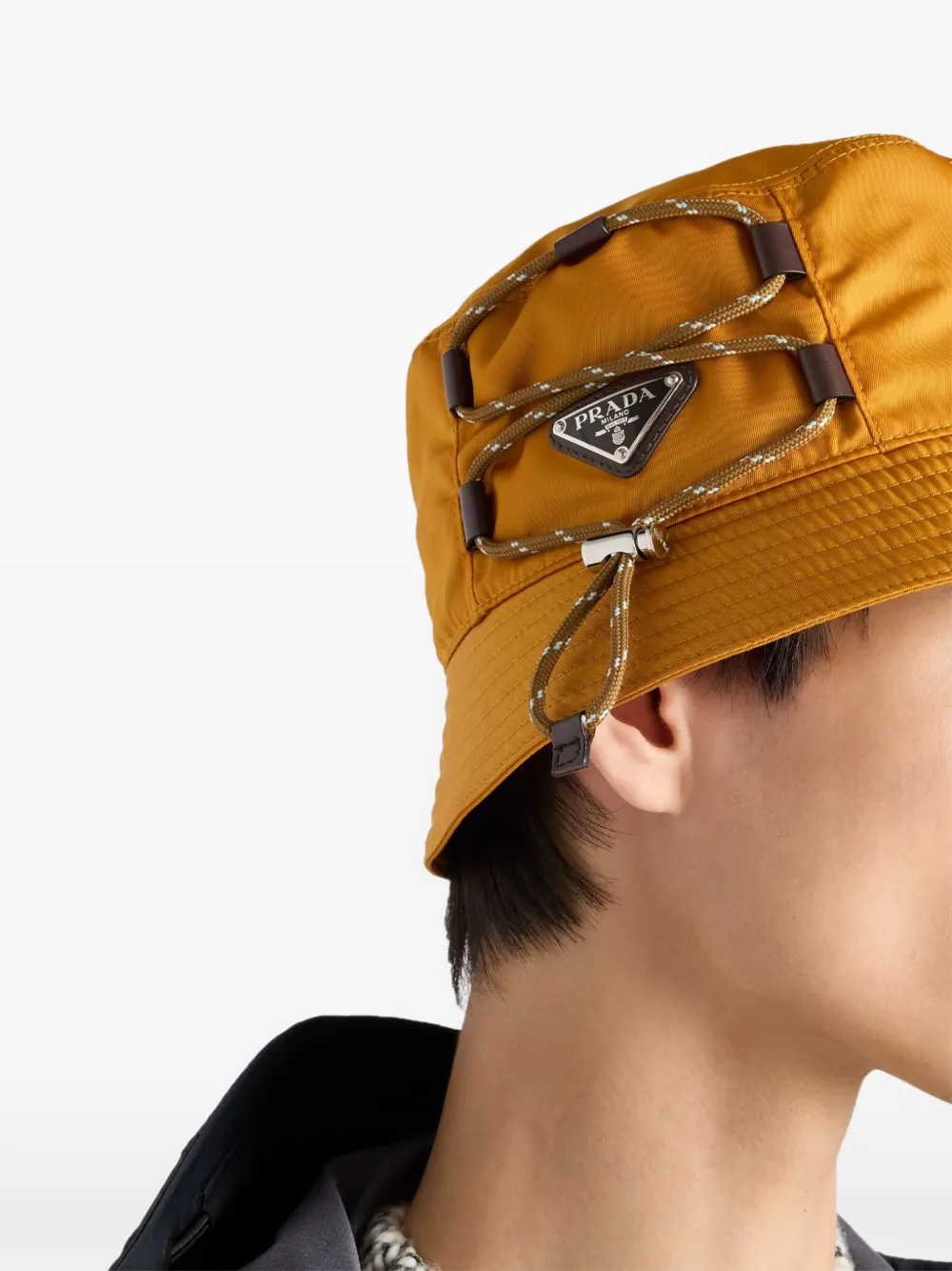 Prada Speedrock Re-Nylon Bucket Hat | Orange | FARFETCH