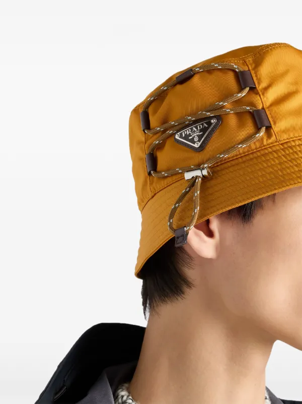 Prada Speedrock Re-Nylon Bucket Hat | Orange | FARFETCH
