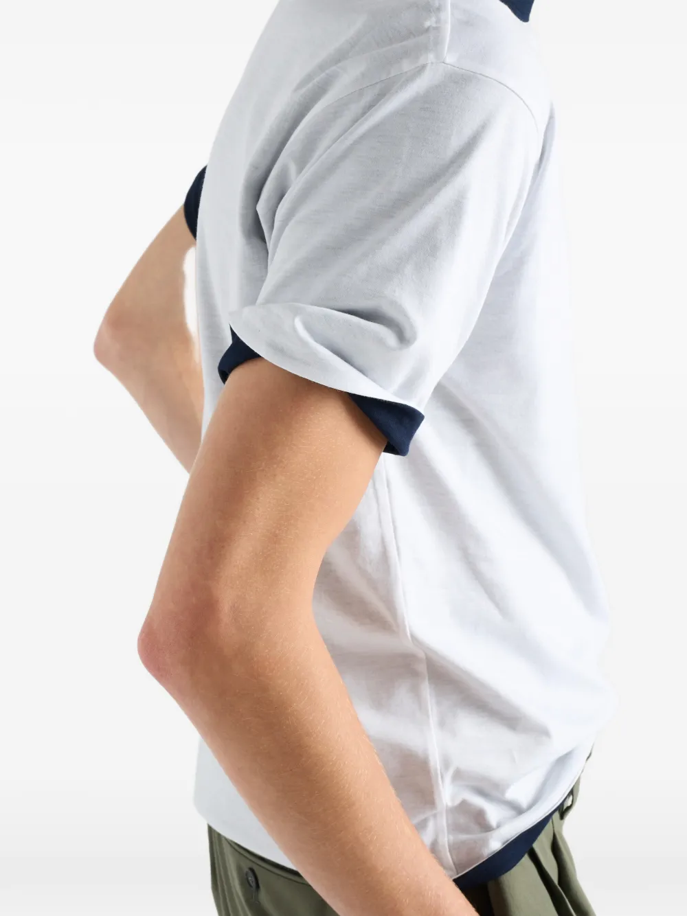 Prada T-shirt met omgekeerd logo Wit