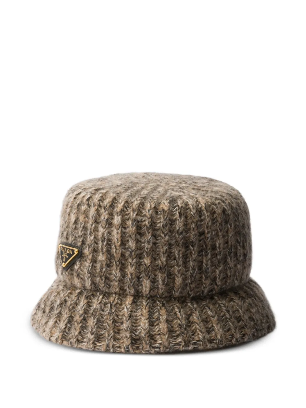 Prada Cappello bucket con logo - Marrone