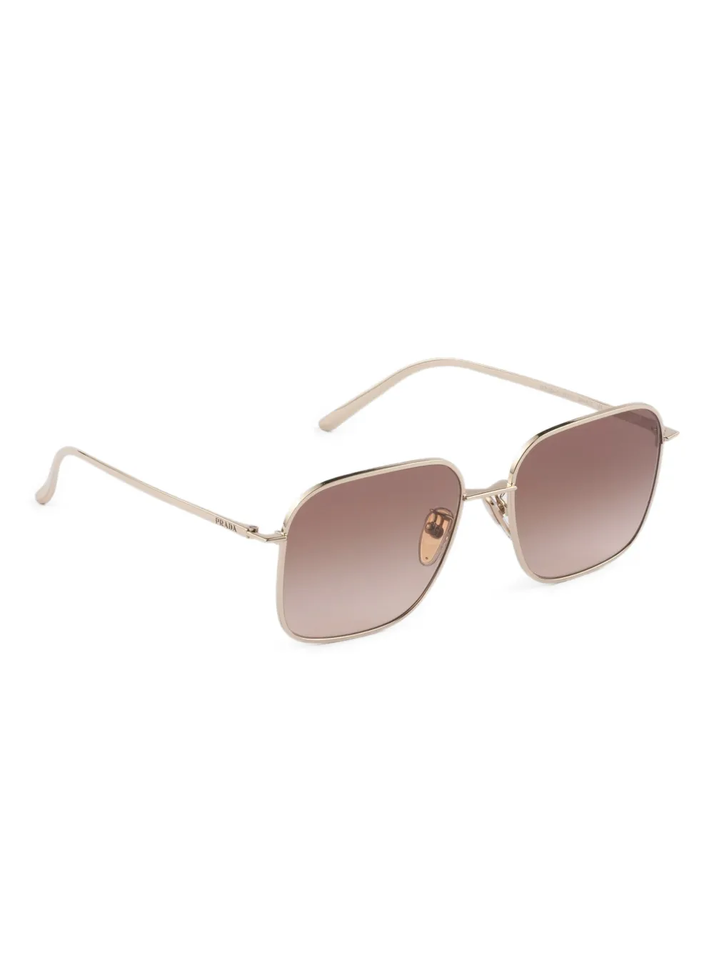 Prada Eyewear Zonnebril met vierkant montuur Goud