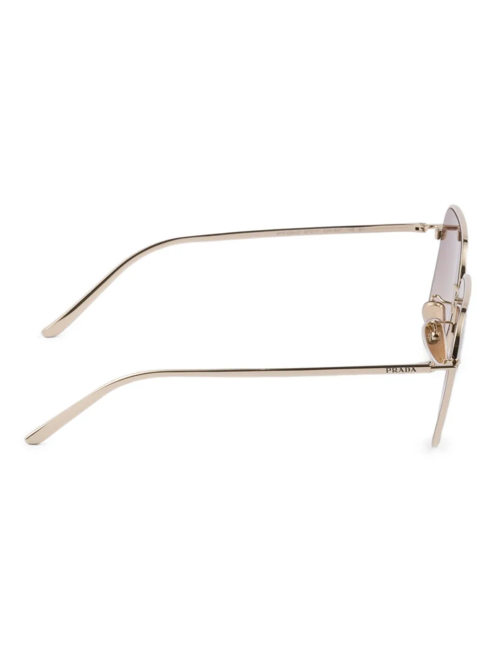 Prada Eyewear Zonnebril met vierkant montuur Goud