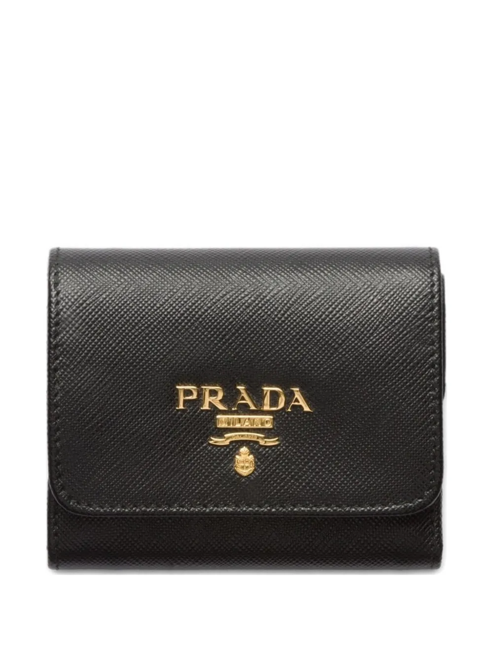 Prada Portafoglio piccolo in pelle Saffiano - Nero