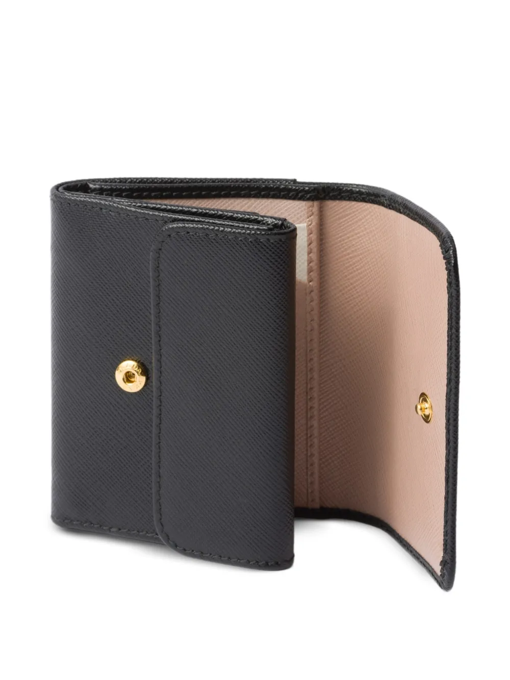  Prada Small Saffiano Leather Wallet - Black 