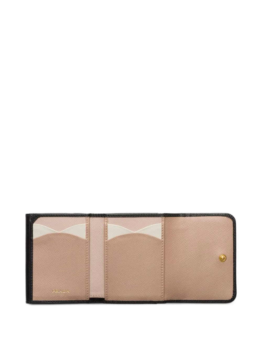 Prada Kleine Saffiano leren portemonnee Zwart