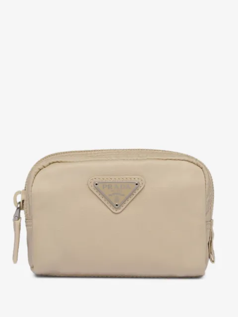 Prada logo-detail zip micro pouch 