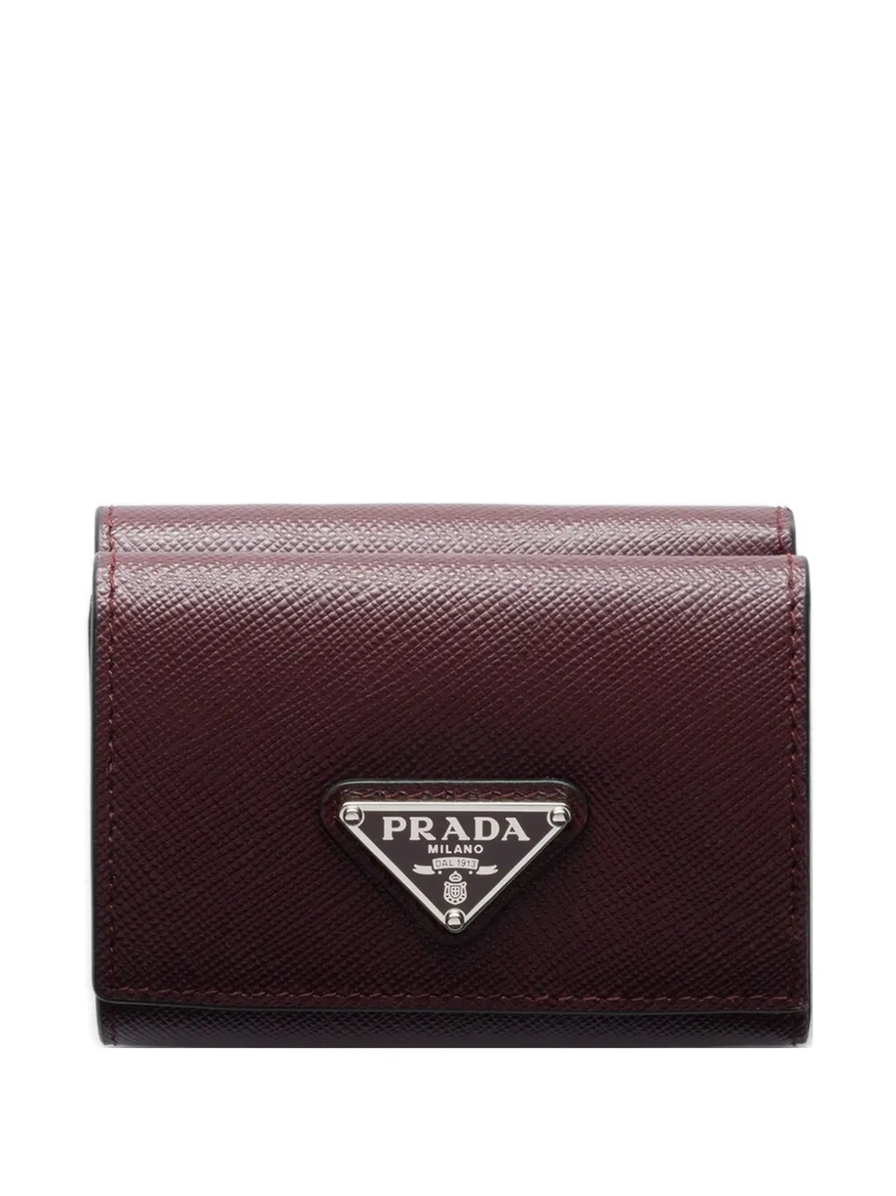 Prada snap triangle leather wallet | Red | Image 1