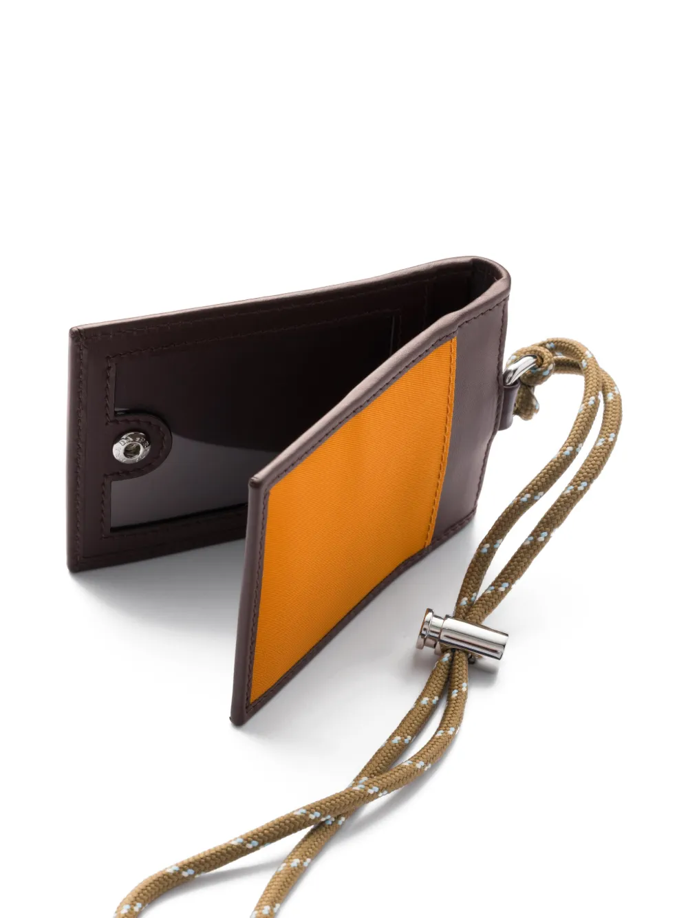  Prada Logo-detail Strap Card Holder - Orange 