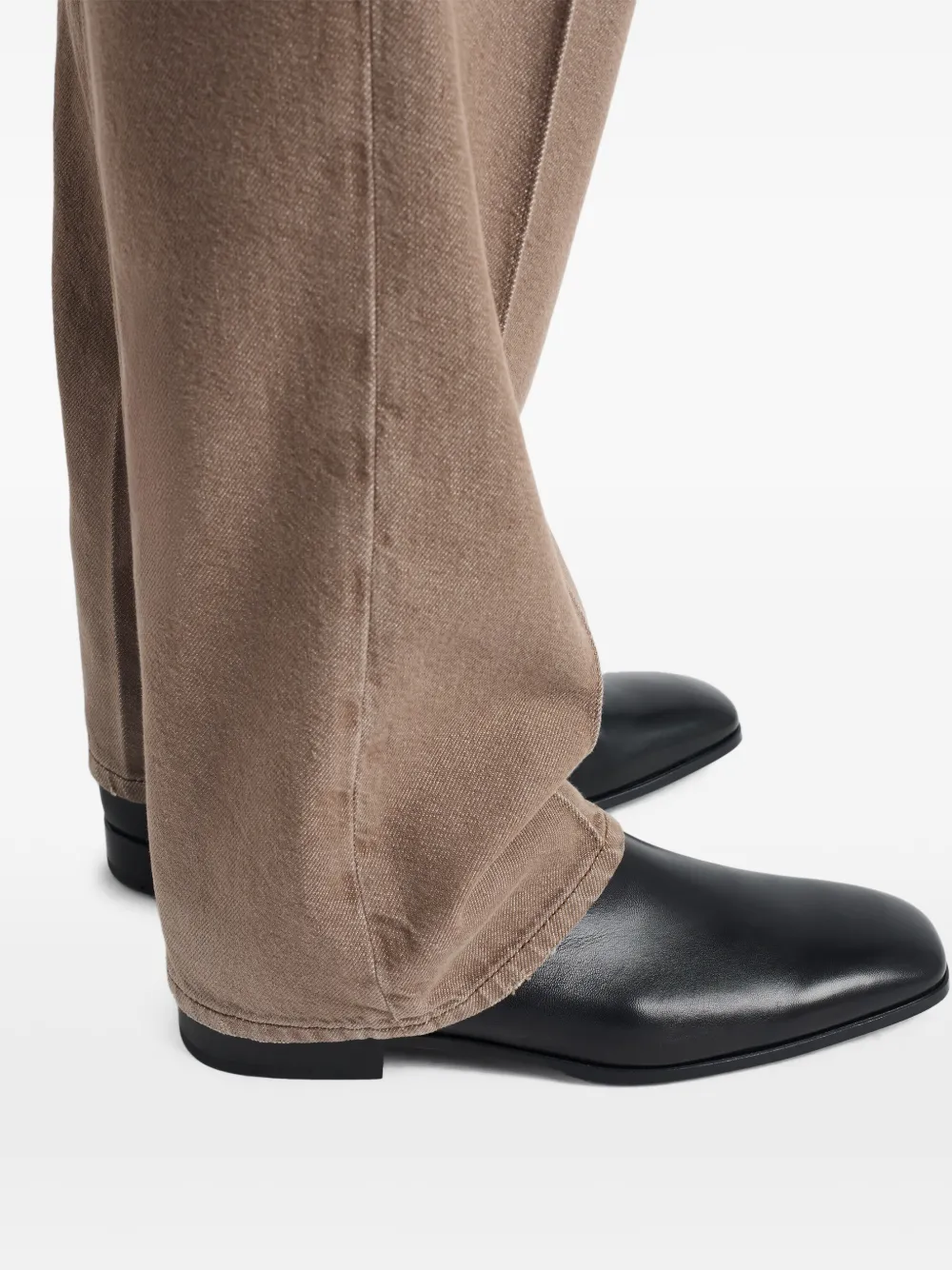 Prada 25 mm leren laarzen met rits Zwart