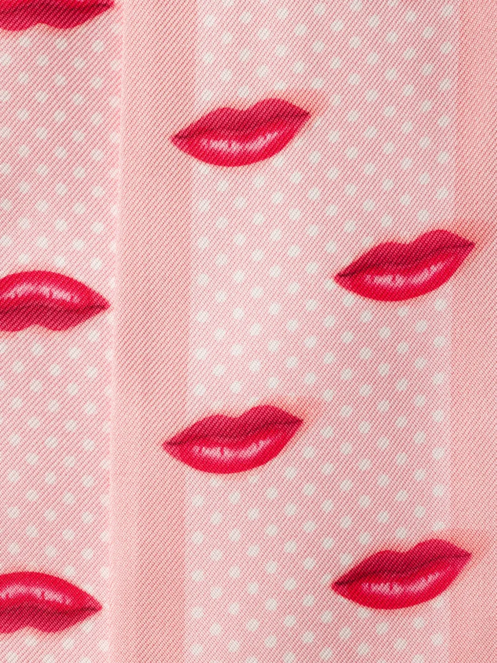  Prada Lips-print Logo Scarf - Pink 