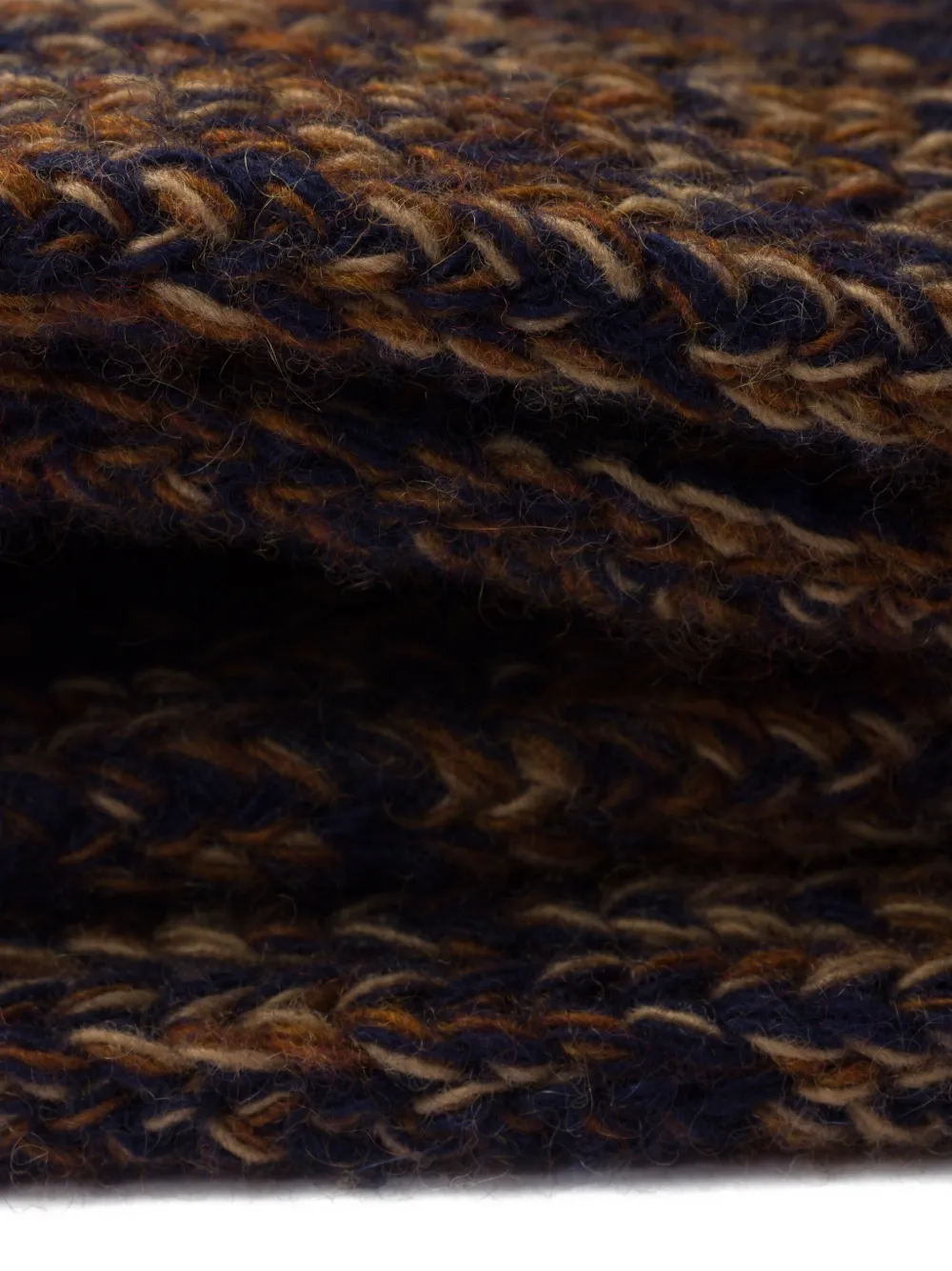 Prada Geribbelde sjaal met logo - Bruin