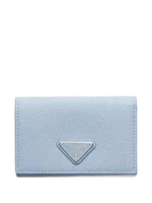 Prada サフィアーノレザーパスポートケース | ブルー | FARFETCH JP