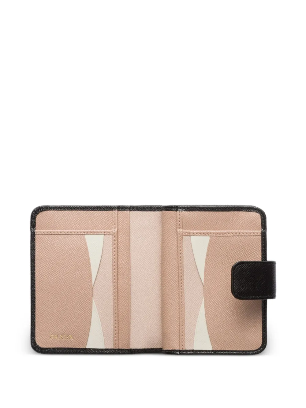 Prada Kleine Saffiano leren portemonnee Zwart