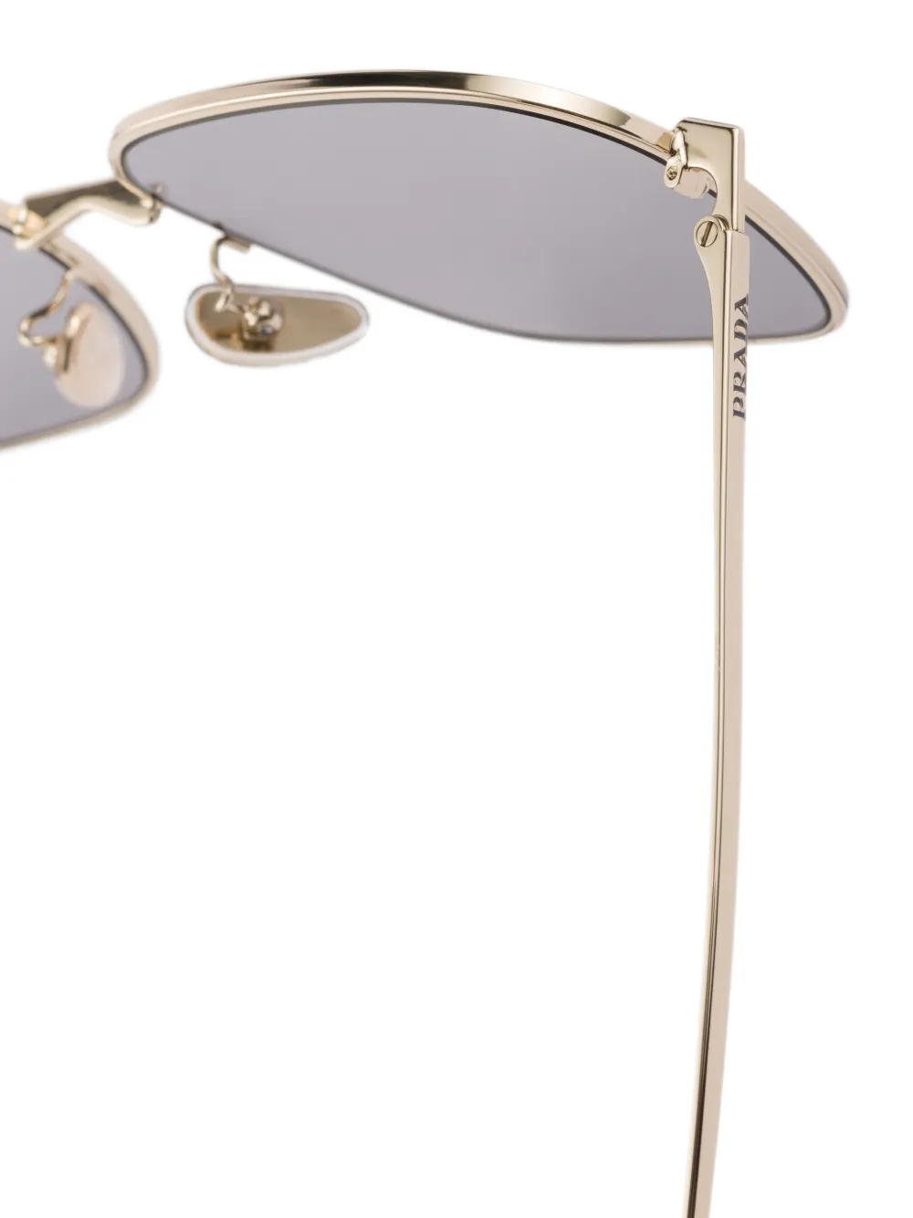 Prada Eyewear Zonnebril met vierkant montuur Goud