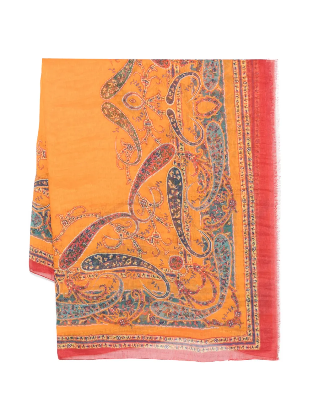 ETRO paisley-print scarf - Orange