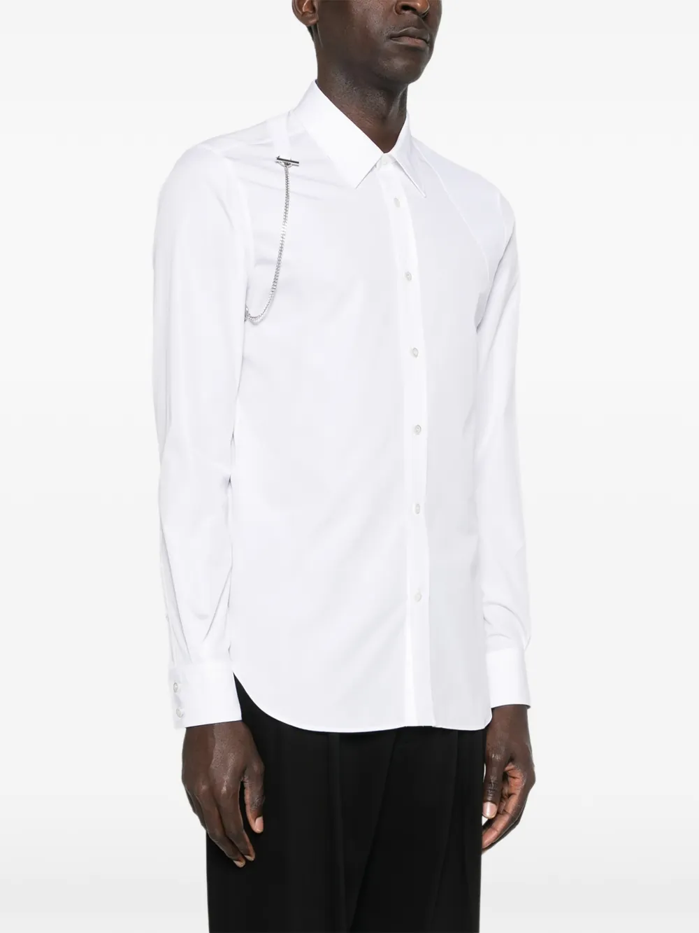 Alexander McQueen Overhemd met kettingdetail Wit