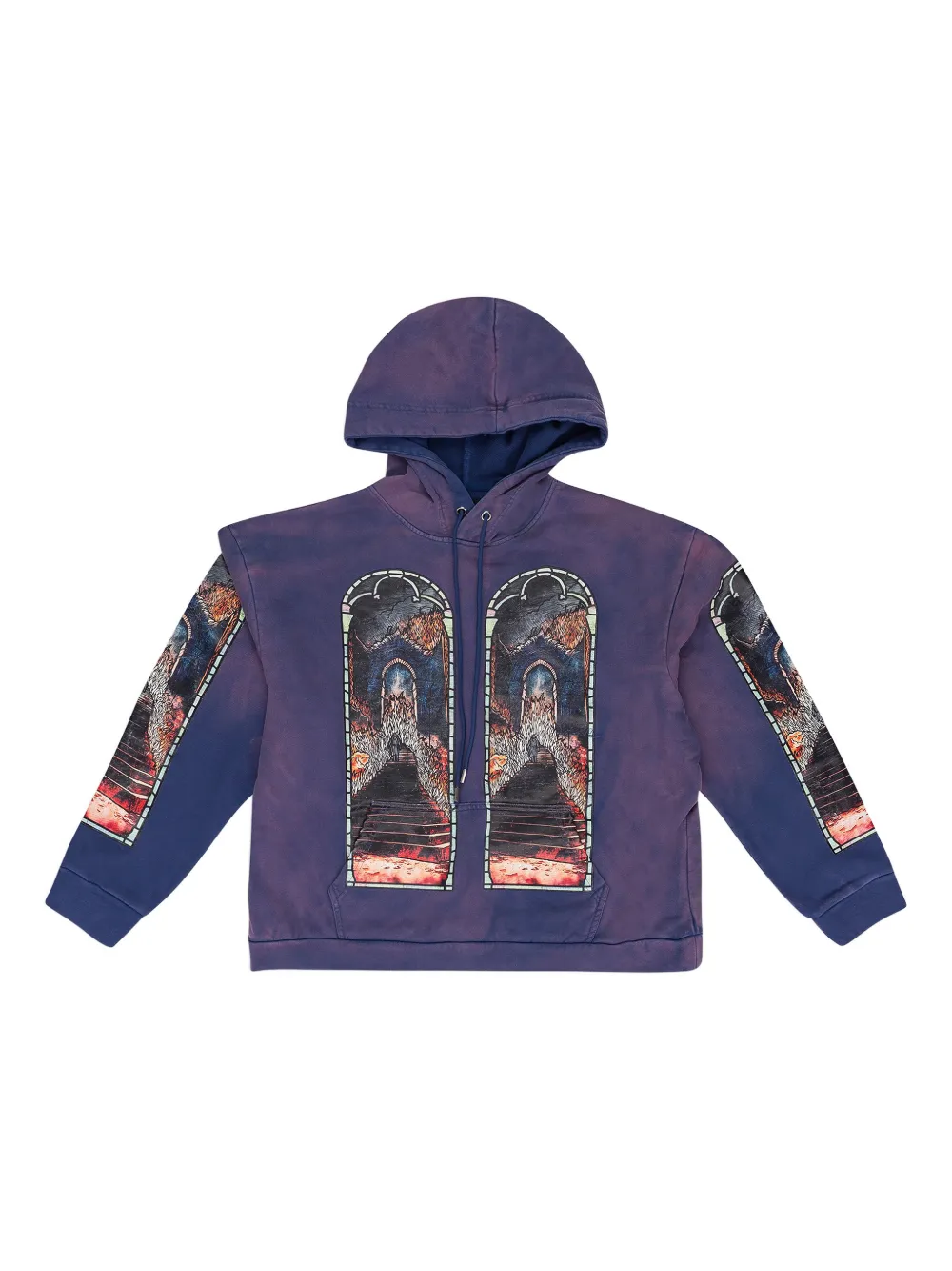 Who Decides War graphic hoodie - Blue