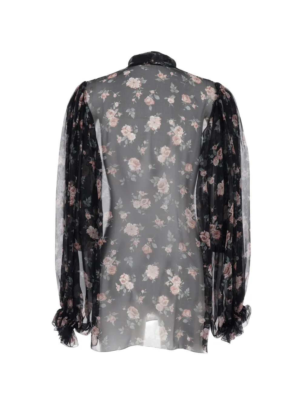  Dolce & Gabbana Bow Ruffled Blouse - Black 