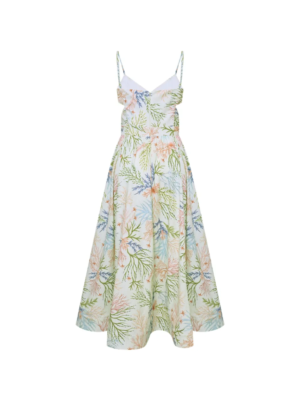 PatBO Midi-jurk met bloemenprint Wit