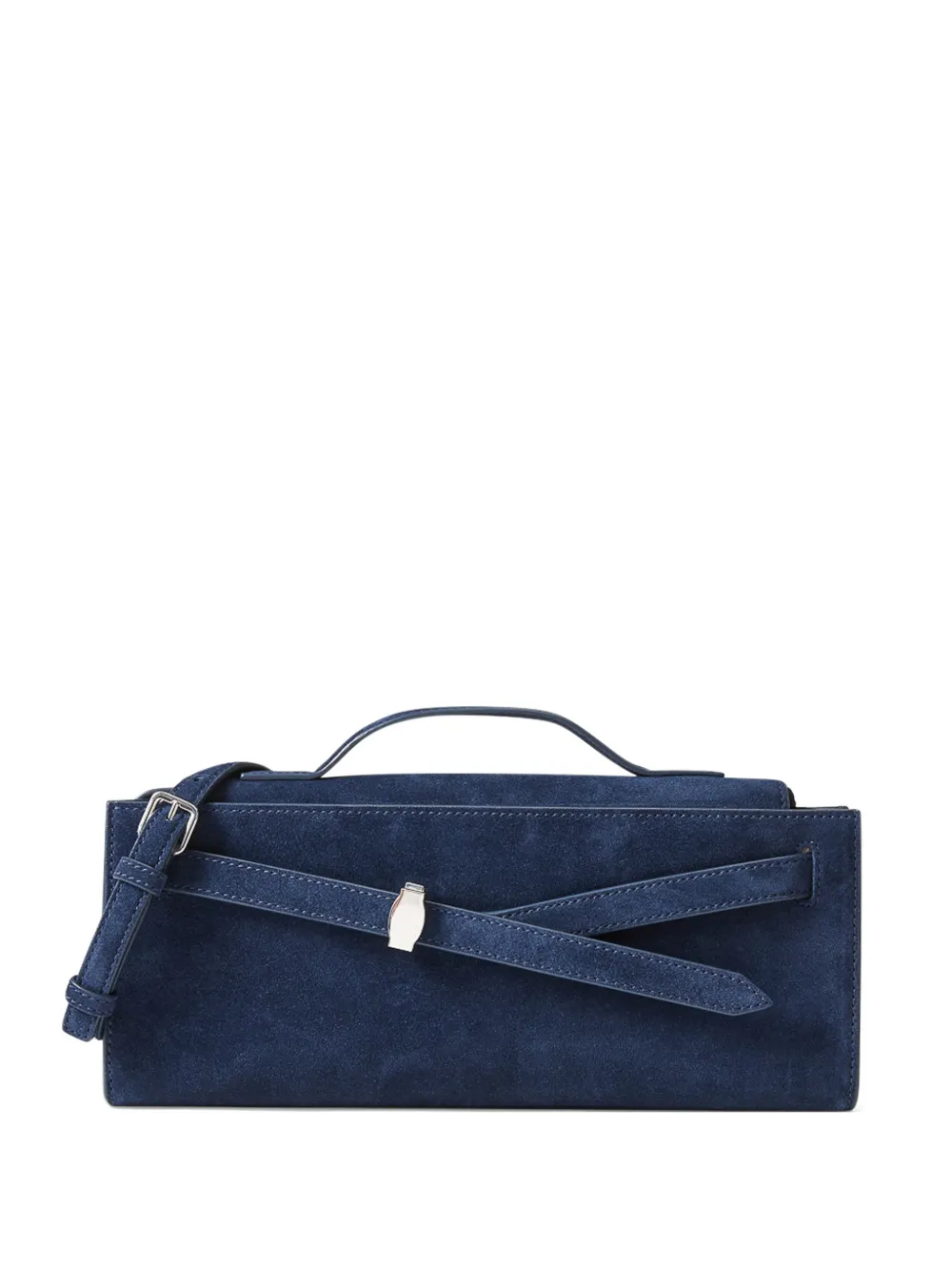 Veronica Beard suede dash clutch - Blu