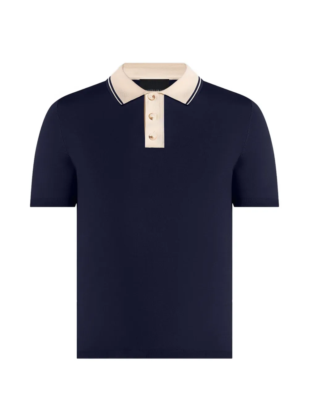 Manière De Voir Roux contrast-collar polo shirt - Blu