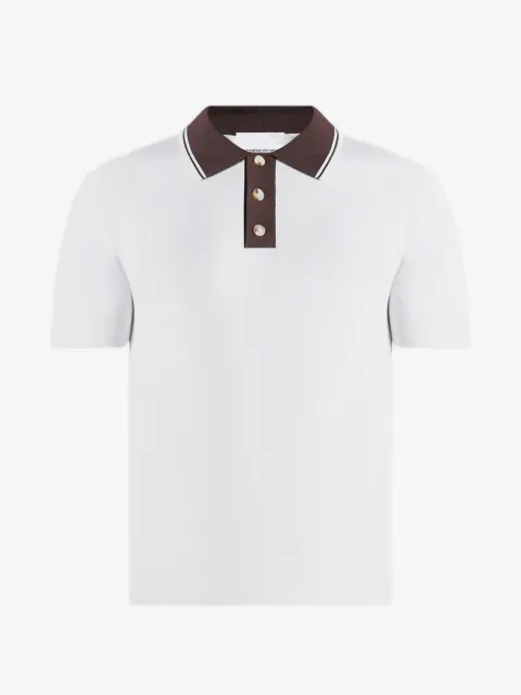 Manière De Voir Roux contrast detail luxe knit polo shirt