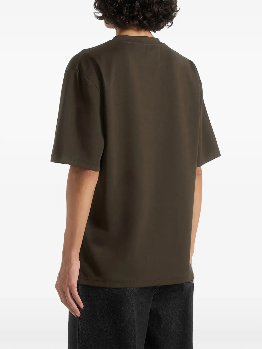 Manière De Voir TS001 Signature relaxed-fit katoenen T-shirt Groen