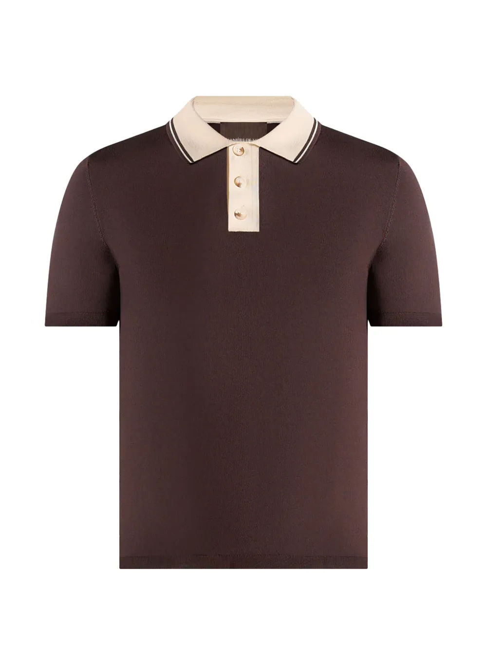 Manière De Voir Roux contrast-detail polo shirt - Marrone