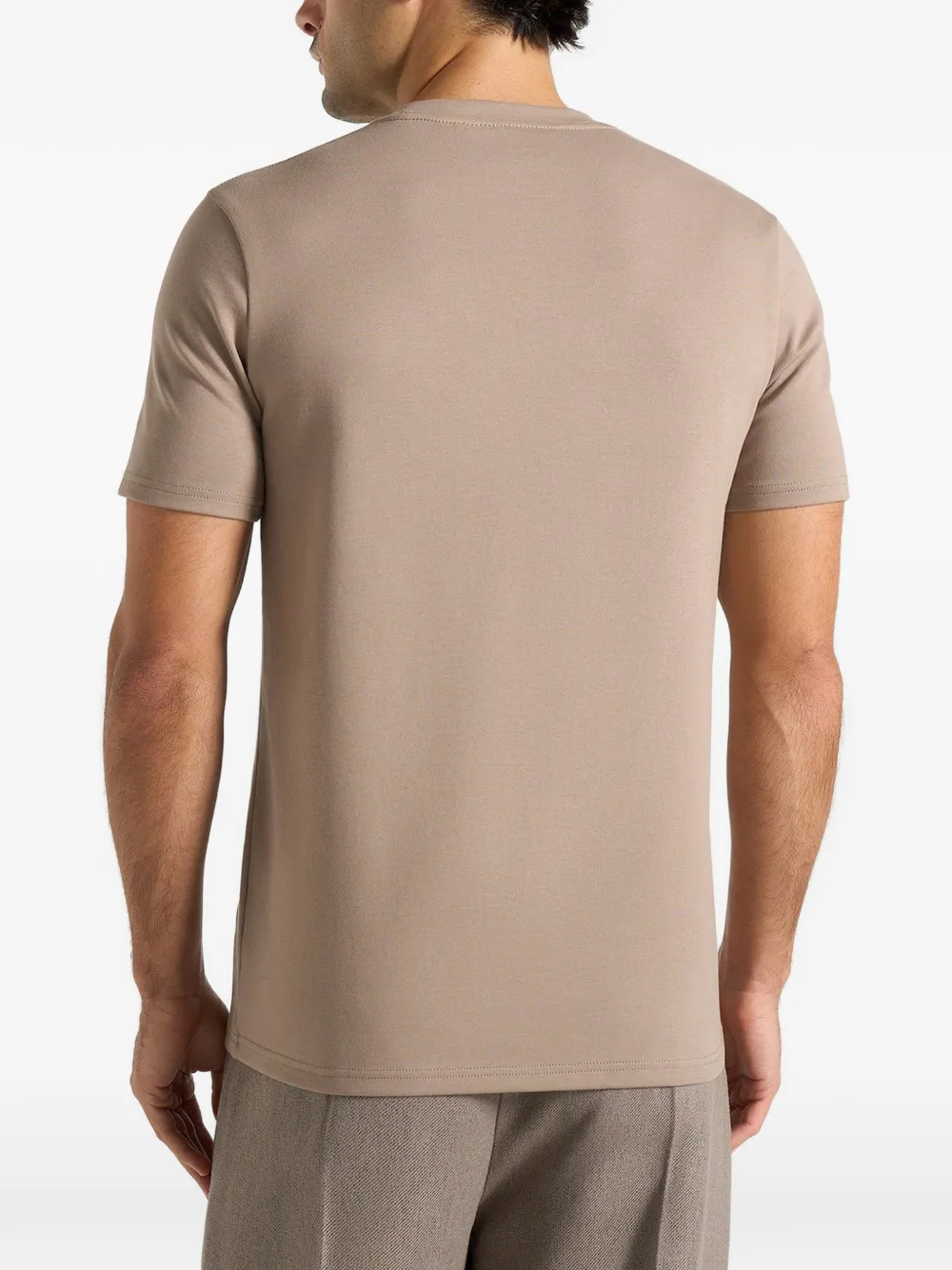 Manière De Voir TS002 regular-fit katoenen T-shirt Beige