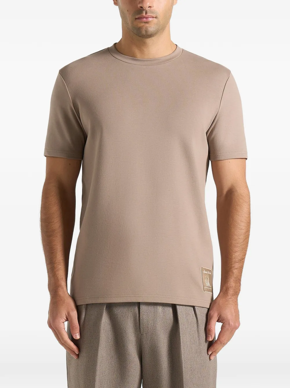 Manière De Voir TS002 regular-fit katoenen T-shirt Beige